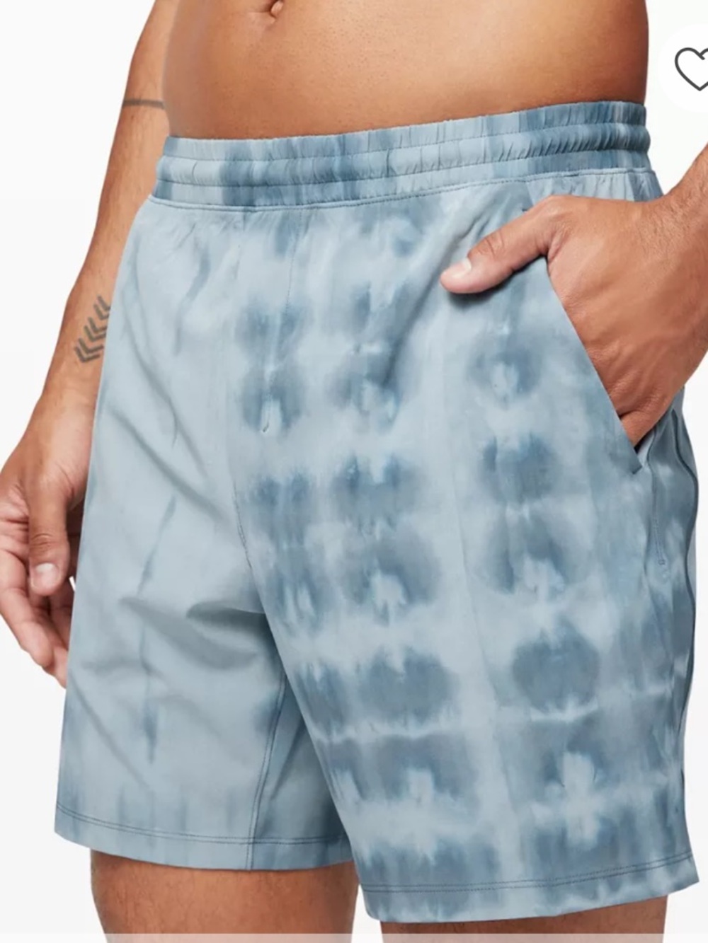 Lululemon Pace Breaker 7” diamond dyed drawstring waist trainer shorts
